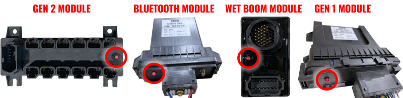 OnSite FMS Service Light Locations on each type of Module.